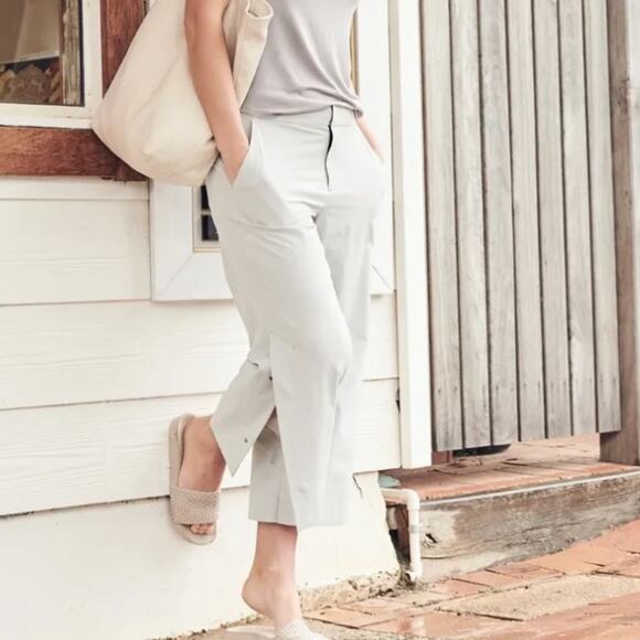 Athleta tribeca cropped pants grey sz 10 - Picture 1 of 11